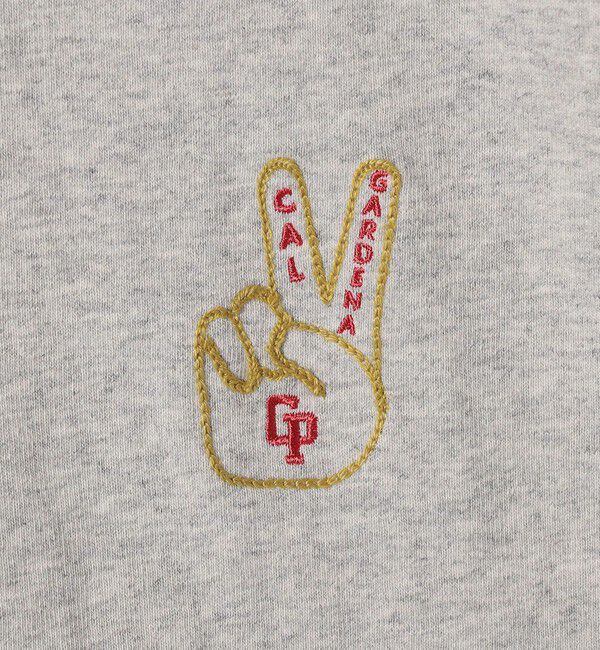 SHIPS any「【SHIPS any別注】Collegiate Pacific:〈洗濯機可能〉V ガゼット プリント & 刺繍 Tシャツ 25SS」|Tシャツ・カットソー|