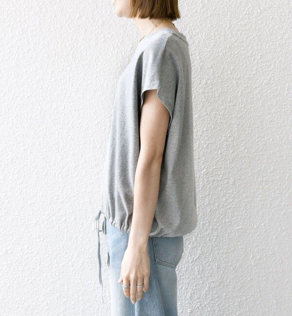 SHIPS any「〈接触冷感/汗染み防止加工/洗濯機可能〉ドロスト フレンチスリーブ TEE」|Tシャツ・カットソー|