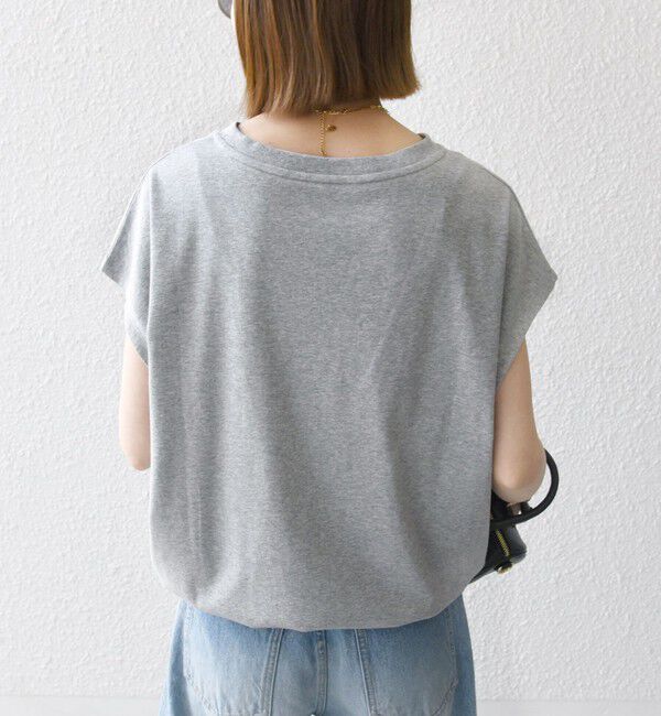 SHIPS any「〈接触冷感/汗染み防止加工/洗濯機可能〉ドロスト フレンチスリーブ TEE」|Tシャツ・カットソー|