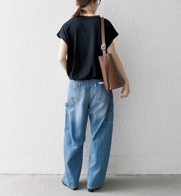 SHIPS any「〈接触冷感/汗染み防止加工/洗濯機可能〉ドロスト フレンチスリーブ TEE」|Tシャツ・カットソー|