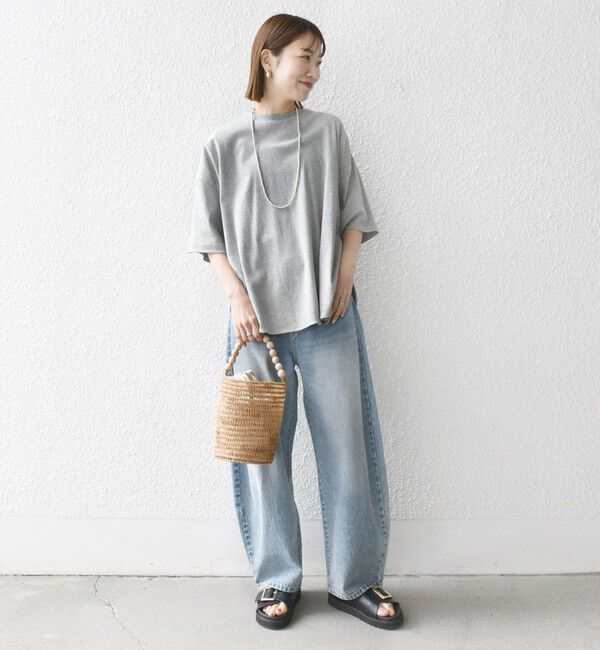 SHIPS any「〈接触冷感/汗染み防止加工/洗濯機可能〉ラウンドヘム クルー ビッグ TEE」|Tシャツ・カットソー|