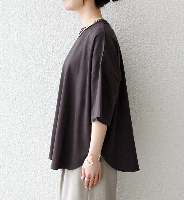 SHIPS any「〈接触冷感/汗染み防止加工/洗濯機可能〉ラウンドヘム クルー ビッグ TEE」|Tシャツ・カットソー|