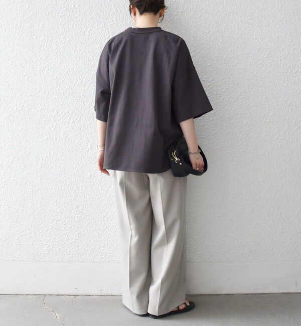 SHIPS any「〈接触冷感/汗染み防止加工/洗濯機可能〉ラウンドヘム クルー ビッグ TEE」|Tシャツ・カットソー|