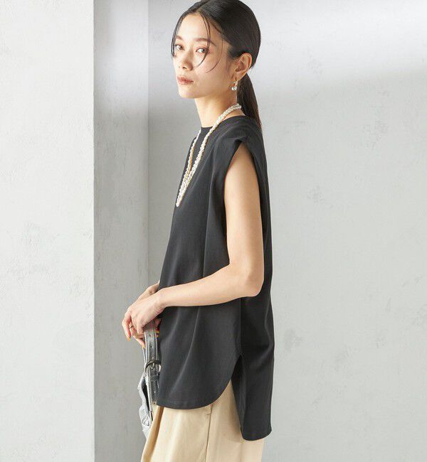 SHIPS for women「〈接触冷感〉ポンチ ノースリーブ プルオーバー」|Tシャツ・カットソー|