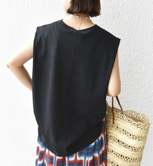 SHIPS for women「〈接触冷感〉ポンチ ノースリーブ プルオーバー」|Tシャツ・カットソー|