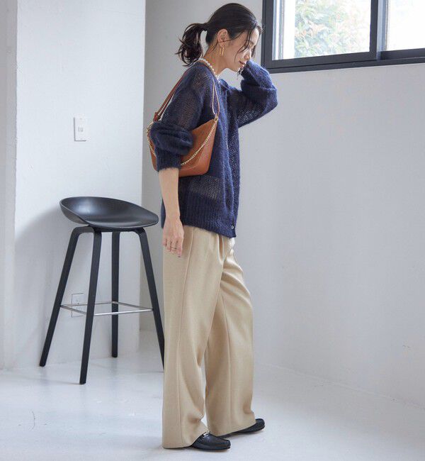 SHIPS for women「〈手洗い可能〉TUMUGITO(R) シャーク ツイード タック パンツ」|その他|