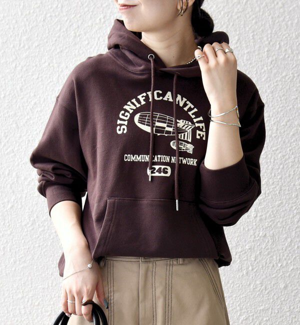 SHIPS any「【SHIPS any別注】THE KNiTS:〈洗濯機可能〉ロゴプリント フーディー パーカー」|パーカー|
