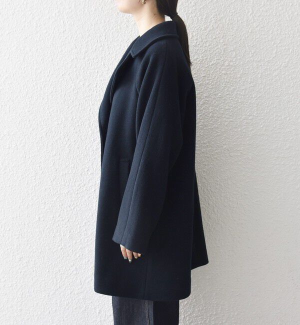 SHIPS any「《一部追加予約》【WEB限定】PURE WOOL スタンド & テーラード ハーフ コート」|その他|