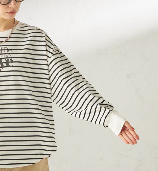 SHIPS for women「【SHIPS別注】81BRANCA: プリント ロングスリーブ TEE」|Tシャツ・カットソー|
