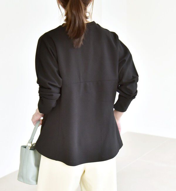 quaranciel「quaranciel:〈洗濯機可能〉カットジョーゼット ドッキング コルセット プルオーバー」|Tシャツ・カットソー|