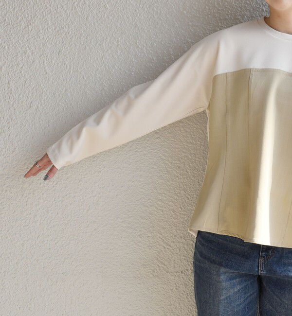 quaranciel「quaranciel:〈洗濯機可能〉カットジョーゼット ドッキング コルセット プルオーバー」|Tシャツ・カットソー|