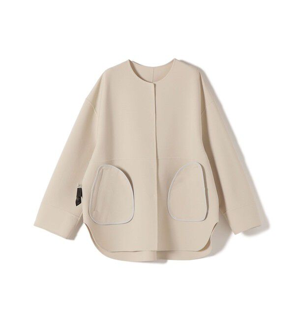 SHIPS for women「〈手洗い可能〉ストレッチ 二重織 リバー 仕立て ノーカラー コート」|その他|