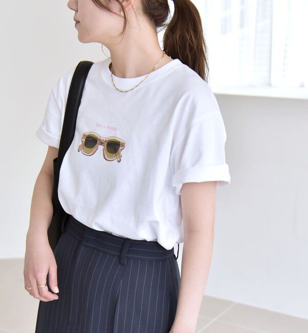 quaranciel「ANGE IN DISGUISE:〈手洗い可能〉コットン フォト & ロゴ TEE 26SS」|Tシャツ・カットソー|