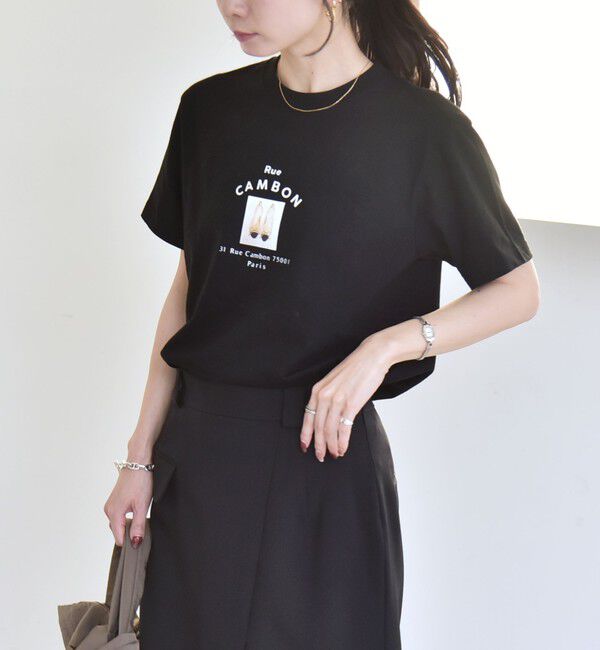 quaranciel「ANGE IN DISGUISE:〈手洗い可能〉コットン フォト & ロゴ TEE 26SS」|Tシャツ・カットソー|