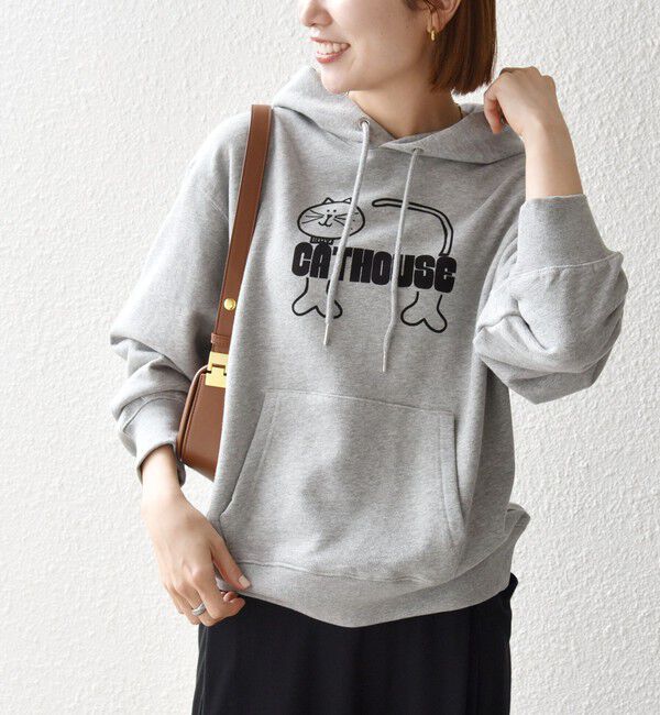 SHIPS any「【SHIPS any別注】THE KNiTS:〈洗濯機可能〉ロゴ プリント フーディー 26AW」|パーカー|