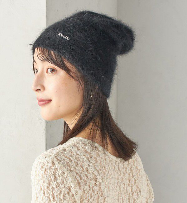 SHIPS for women「《予約》Revis: アンゴラ混 ニット ビーニー」|ニット帽|ブラック