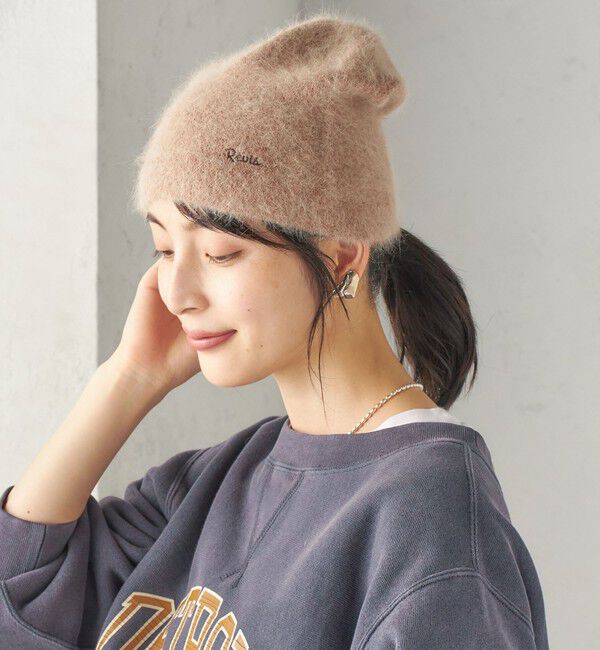 SHIPS for women「《予約》Revis: アンゴラ混 ニット ビーニー」|ニット帽|キャメル