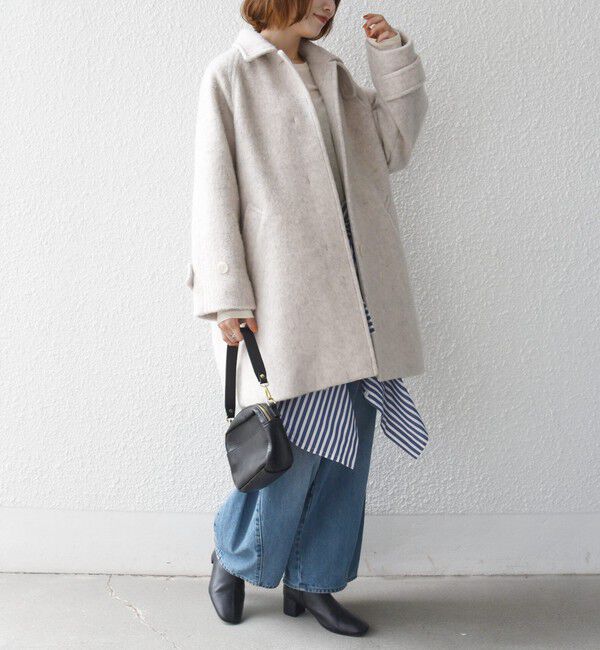 SHIPS any「《予約》シャギー ステンカラー ミドル コート」|ステンカラーコート|