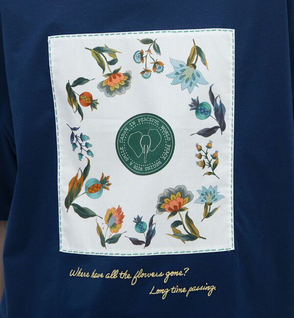 CABaN「CABaN スビンコットン フラワーサークルプリントＴシャツ」|Tシャツ・カットソー|