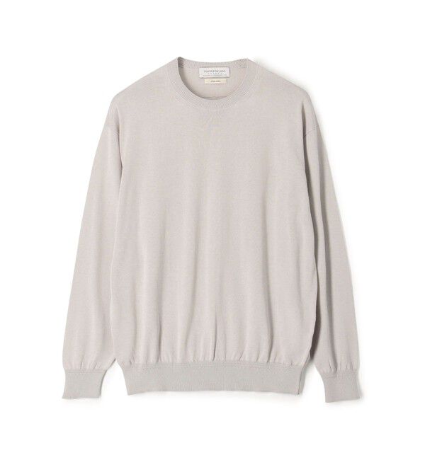 TOMORROWLAND MENS「TOMORROWLAND tricot ギザコットン クルーネックプルオーバーニット」|ニット・セーター|15 グレー