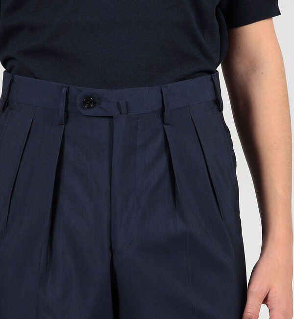 TOMORROWLAND MENS「ウールシルク イン2プリーツ ストレートスラックス MARZOTTO」|スラックス|