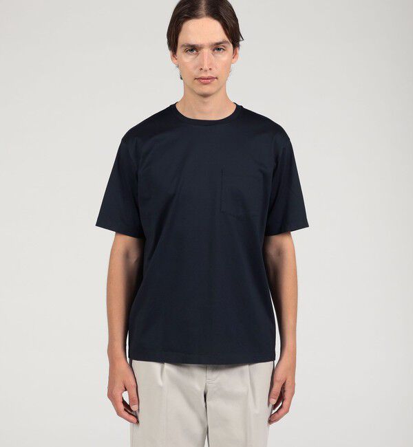 TOMORROWLAND MENS「ギザコットン ハーフスリーブ ポケットTシャツ」|Tシャツ・カットソー|