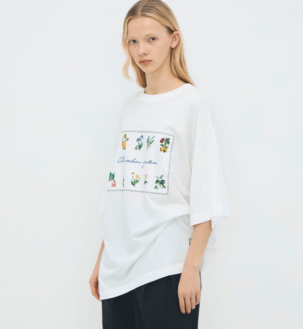 CABaN「CABaN スビンコットン GREEN SHOWERプリントTシャツ」|Tシャツ・カットソー|