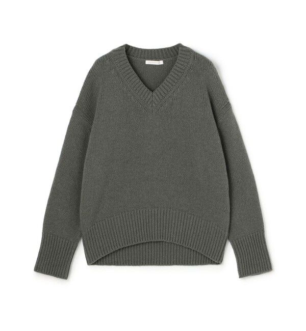 GALERIE VIE「【一部WEB先行予約】ファインウール Vネックプルオーバー」|ニット・セーター|16 モスグリーン