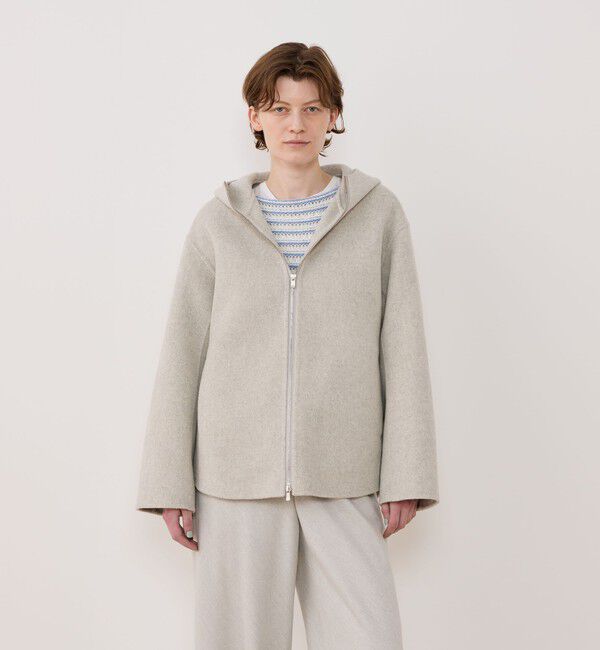 GALERIE VIE「ウールカシミヤダブルフェイス フーデッドショートコート」|その他|