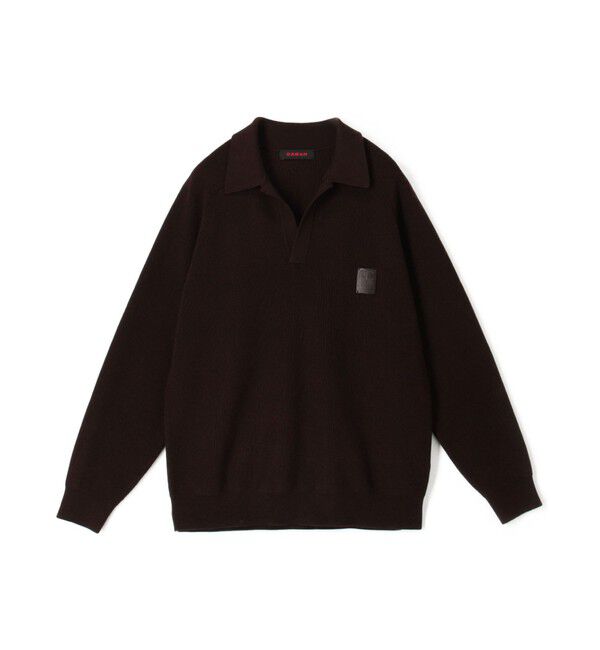 CABaN「コットンカシミヤ ポロスキッパー」|ニット・セーター|49 ダークブラウン