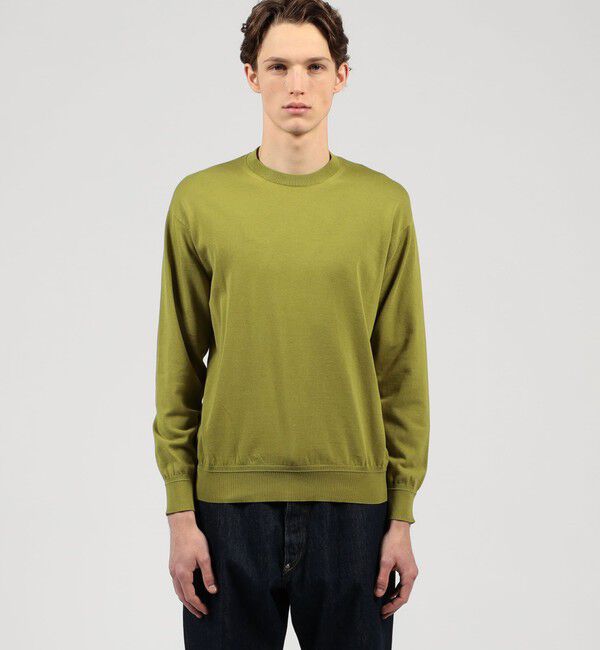 TOMORROWLAND MENS「TOMORROWLAND tricot ギザコットン クルーネックプルオーバーニット」|ニット・セーター|