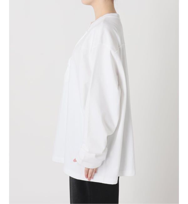  「《追加3》[THE MOOD]レースアップロングTシャツ」|Tシャツ・カットソー|