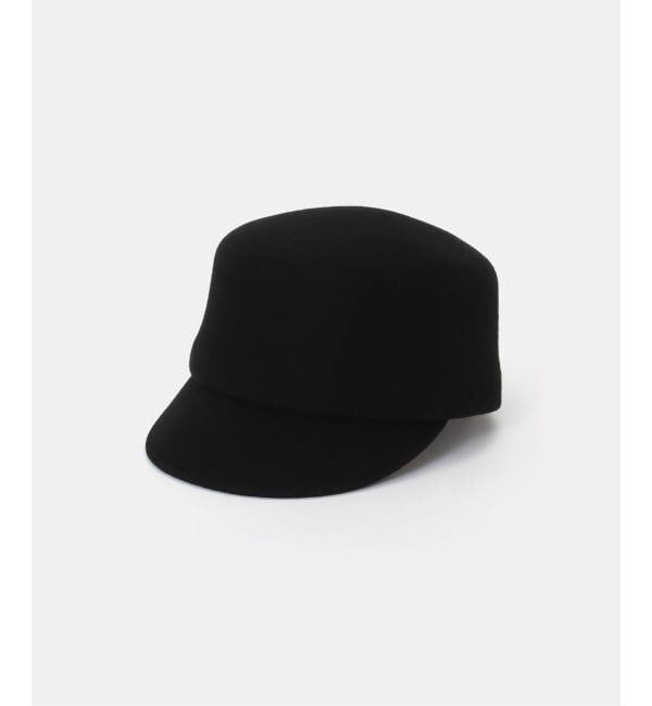  「KIJIMA TAKAYUKI WOOL FELT WORK CAP WYYY262938：キャップ」|キャップ・キャスケット|