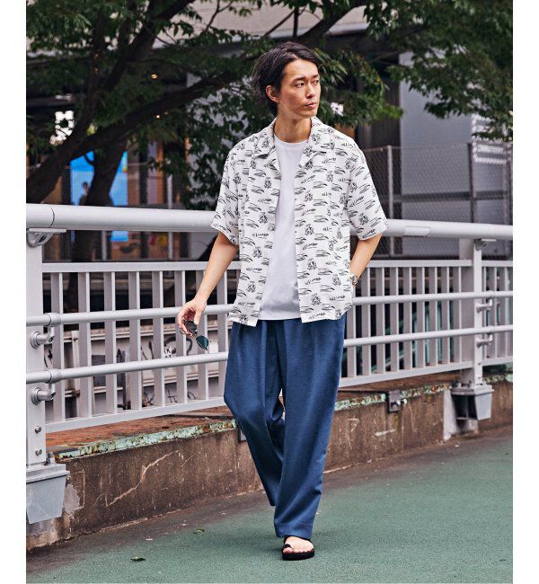 Paris Saint-Germain「【隈 研吾 &times; Paris Saint-Germain】グラフィックプリント オープンカラーシャツ」|シャツ・ブラウス|