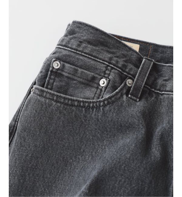 EDIFICE「Levi&rsquo;s(リーバイス) 別注 Baggy Wide Leg デニムパンツ ASH BLACK（L30）」|デニム|