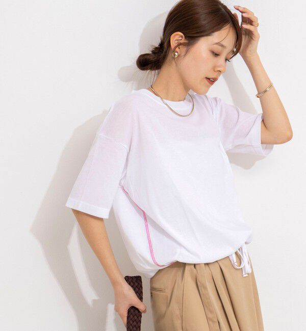 Rie Miller「ウォッシャブルドローストTシャツ」|Tシャツ・カットソー|