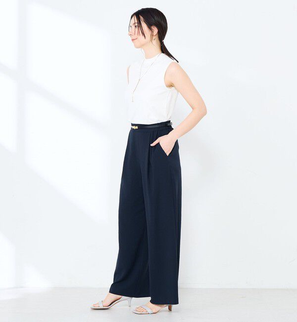NOLLEY'S sophi「《手洗い可能》マルチファンクションハイネックノースリーブプルオーバー」|ニット・セーター|
