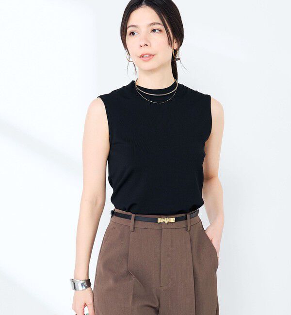 NOLLEY'S sophi「《手洗い可能》マルチファンクションハイネックノースリーブプルオーバー」|ニット・セーター|