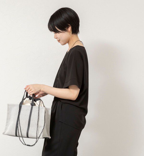 NOLLEY'S「【WEB＆一部店舗限定カラー】《セットアップ対応》ジョーゼットＶネックプルオーバー」|シャツ・ブラウス|