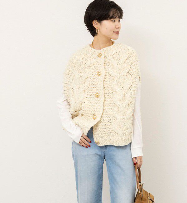 NOLLEY'S sophi「【IRONING/アイロニング】long cable cape」|ニット・セーター|