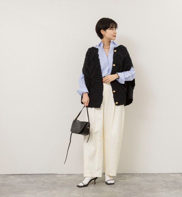 NOLLEY'S sophi「【IRONING/アイロニング】long cable cape」|ニット・セーター|