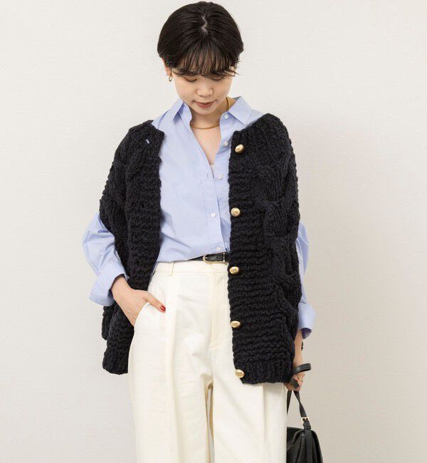 NOLLEY'S sophi「【IRONING/アイロニング】long cable cape」|ニット・セーター|