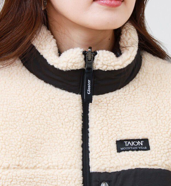 GLOSTER「【TAION/タイオン】別注リバーシブル ダウン&times;ボア ハイネックブルゾン」|ブルゾン・スタジャン|
