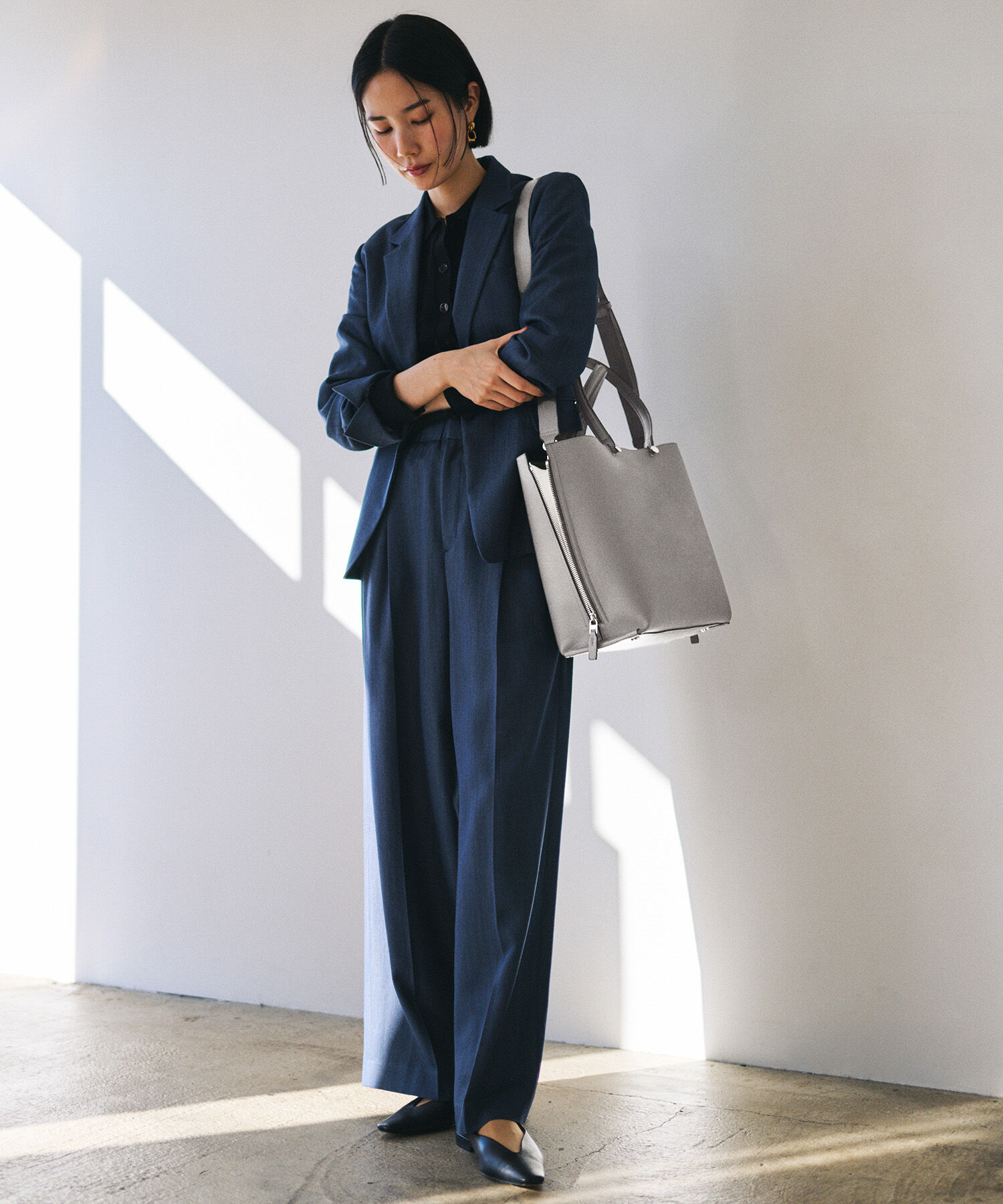 E'POR「【E'POR】Y BAG Wide/A4対応・通勤・26SS」|トートバッグ|グレー(07)