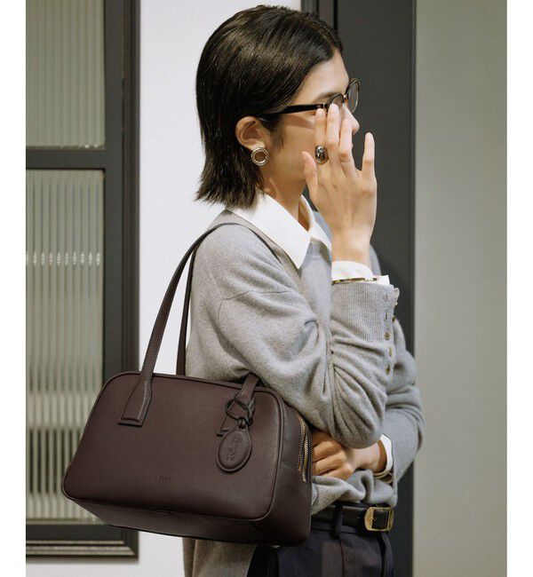 ROPE「【E'POR】TWO BOSTON BAG Medium/撥水・26AW新型」|ハンドバッグ|ブラウン(20)