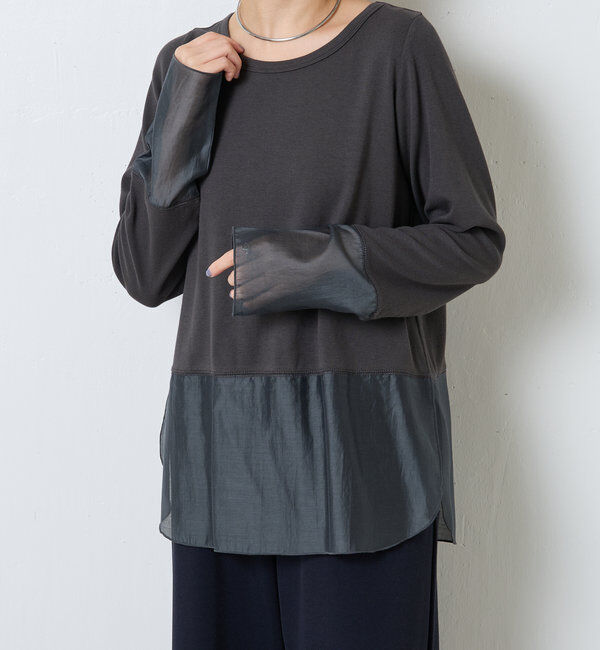  「 裾シアーロンT」|Tシャツ・カットソー|