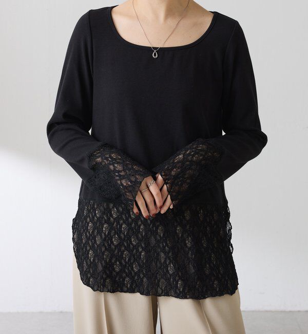  「 裾シアーロンT」|Tシャツ・カットソー|