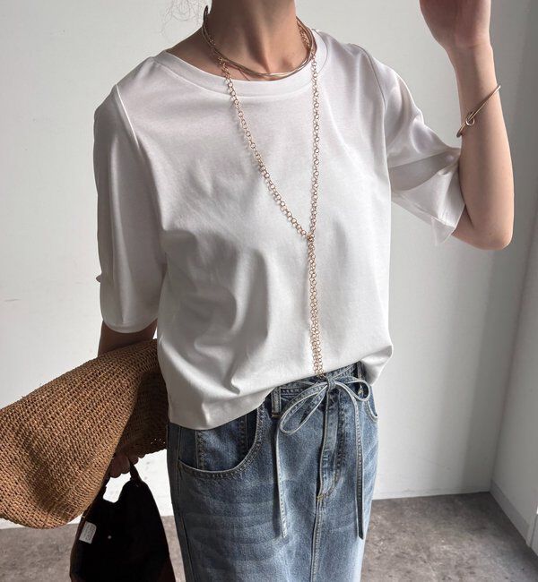  「ワイドTEE」|Tシャツ・カットソー|ホワイト