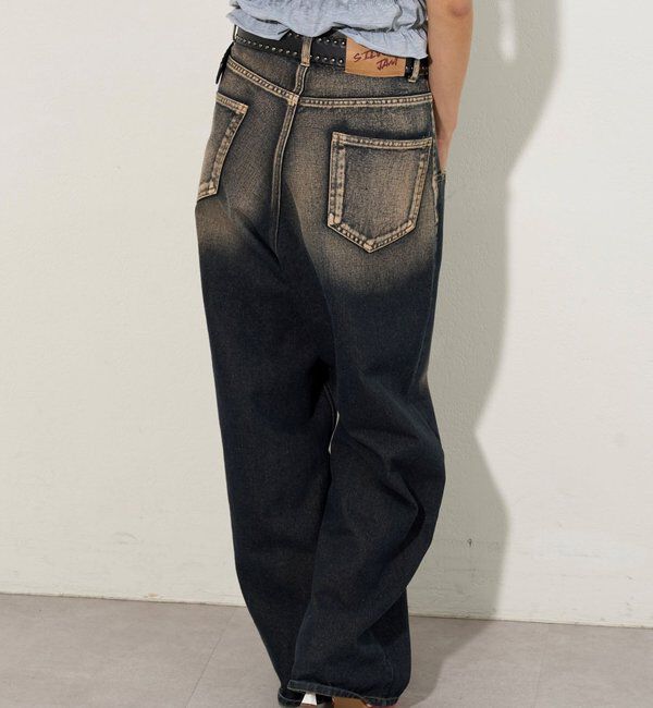  「《UNISEX / サイズ展開あり》スラッシュポケットブラストワイドデニム」|デニム|