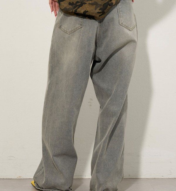  「《UNISEX / サイズ展開あり》スラッシュポケットブラストワイドデニム」|デニム|